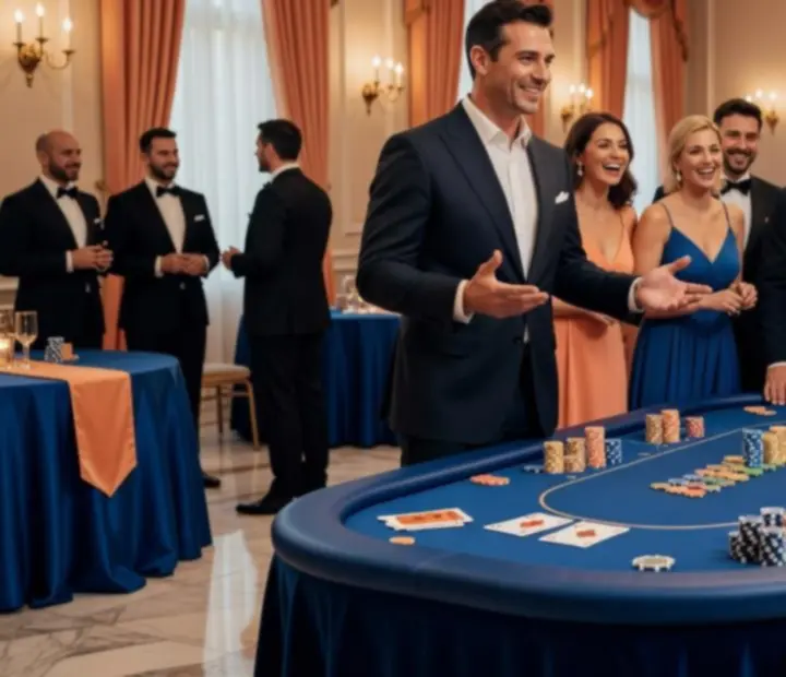 Offline, fun-money pókerrel kiegészített elegáns tematikus este
