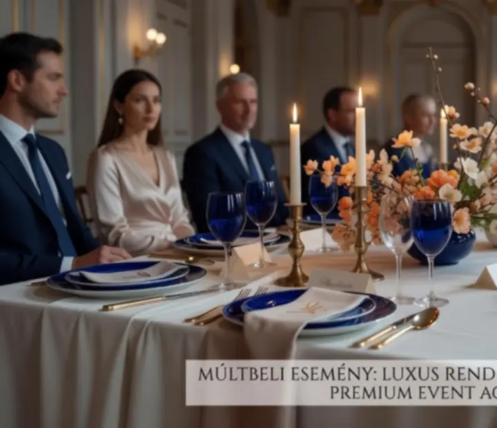 Stílusos vacsoraasztal meleg fényekkel és elegáns terítéssel